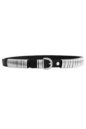 Black genuine leather belt FEDERICA TOSI | FTI24CT06NEROARGENTO